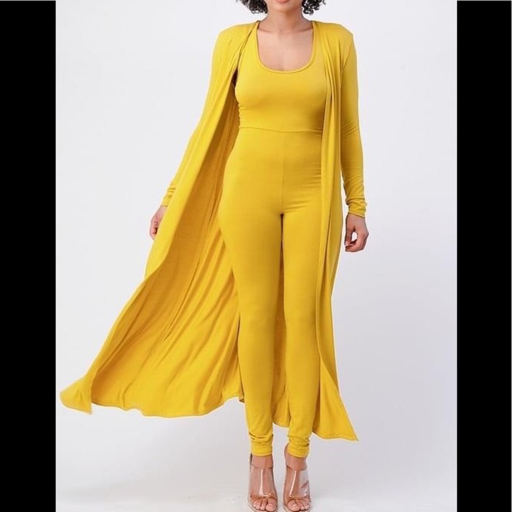 Jumpsuit and cardigan set